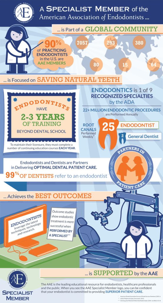 American Association of Endodontists Specialist Member infographic