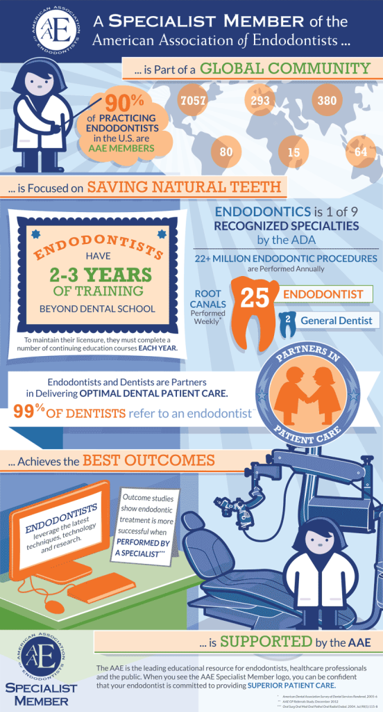 American Association of Endodontists Specialist Member infographic