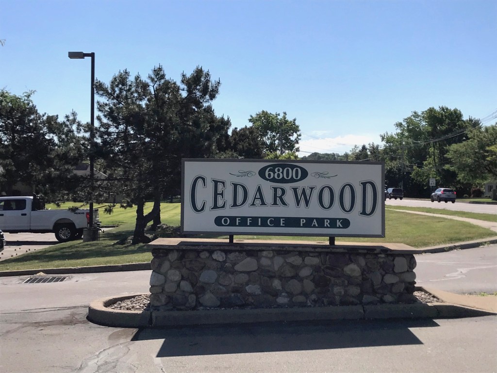 Cedarwood Office Park sign